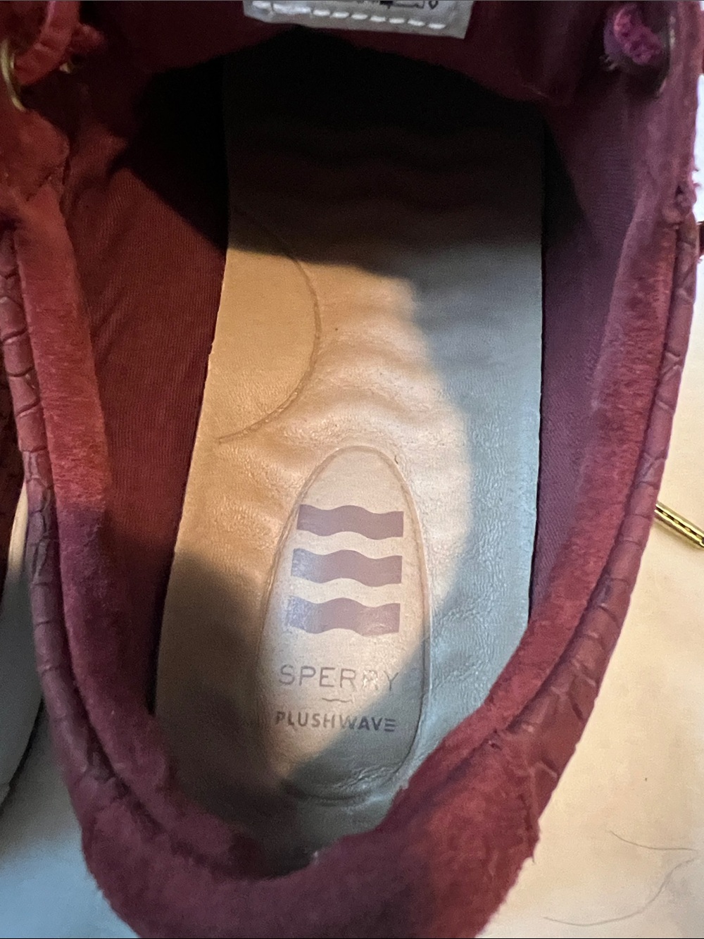 Sperry Women’s Crimson Anchor Plushwave Croc Nubuck Leather Sneakers Size 8 - Picture 8 of 8